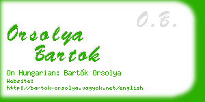 orsolya bartok business card